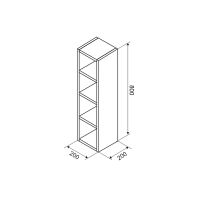 Подвесной шкаф Excellent Tuto 20 MLEX.0106.200.BLBL Дуб — фото 5, Мебель для ванной