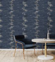 Обои Accento Meet Point 285309 Винил на флизелине (1,06*10,05) Синий/Золото, Геометрия/Горох/Линии — фото 3, Обои для стен