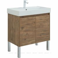 Тумба с раковиной Aquanet Nova Lite 75 302528 подвесная Дуб рустикальный — фото 11, Тумбы с раковиной