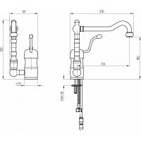 Смеситель для кухни Migliore Queen Nostalgia 18204 Бронза — фото 3, Смесители для кухни