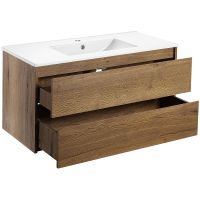 Тумба под раковину Vincea Gio 100 подвесная T.Oak арт-VMC-2G100TO — фото 3, Тумбы под раковину