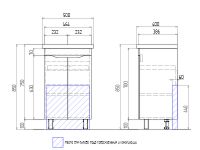 Тумба под раковину Vigo Grani 50 tn.GRI.FOS.50.2D Белая — фото 6, Тумбы под раковину