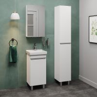 Тумба под раковину Onika Милтон Квадро 40 104009 Белая — фото 4, Тумбы под раковину