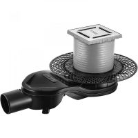 Душевой трап Berges Platz Norma 100x100 091158 с решеткой Хром — фото 1, Трапы для душа