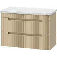 Тумба с раковиной Brevita Ariana 80 УТ000015746 подвесная Капучино — фото 1, Тумбы с раковиной