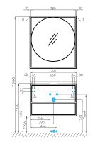 Тумба под раковину Aquaton Лофт Фабрик 80 1A242401LTDY0 подвесная Дуб кантри — фото 20, Тумбы под раковину