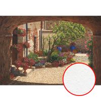 Фреска Ortograf Городской пейзаж живопись 7207 Фактура бархат FX Флизелин (4*2,75) Коричневый/Разноцветный, Город/Цветы/Живопись — фото 1, Фрески