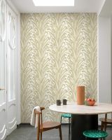 Обои Grandeco Cumaru CU 3003 Винил на флизелине (0,53*10,05) Бежевый/Зеленый/Коричневый, Листья — фото 3, Обои для стен