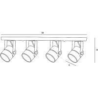 Потолочный светильник Artelamp Mizar A1311PL-4BK Черный — фото 3, Светильники