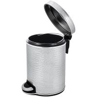 Товар: Ведро для мусора Geralis V-KHH-B Croco Серебро, кант Хром, 5 л - фото 2 Ведро для мусора Geralis V-KHH-B Croco Серебро, кант Хром, 5 л — фото 2, Мусорные ведра