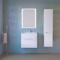 Тумба под раковину Jorno Modul 80 Mоl.01.77/P/W подвесная Белый глянец — фото 18, Тумбы под раковину