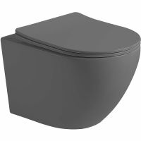 Унитаз Vincea Globo VT1-14SMA подвесной Антрацит матовый с сиденьем Микролифт — фото 1, Подвесные унитазы