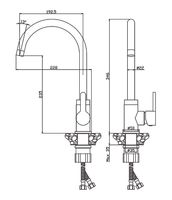 Товар: Смеситель для кухни Olive's Torres 17430TRB Черный матовый - фото 2 Смеситель для кухни Olive's Torres 17430TRB Черный матовый — фото 2, Смесители для кухни