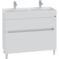 Тумба под раковину СанТа Лондон 100/2 2 ящика Белая — фото 1, Тумбы под раковину