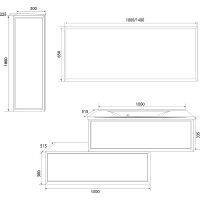 Тумба под раковину Marka One Milacco 100П У72787 подвесная Pure White — фото 5, Тумбы под раковину
