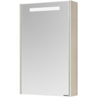 Зеркальный шкаф Aquaton Верди PRO 50 1A195802VDAV0 с подсветкой Белый Ясень фабрик — фото 1, Зеркальные шкафы в ванную