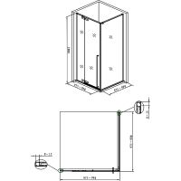 Душевой уголок Allen Brau Fantasy 100x100 3.11002-00 профиль Хром стекло прозрачное — фото 10, Душевые уголки