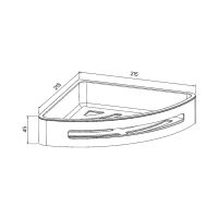 Полка угловая Iddis Черный арт-SHE11SBi44 — фото 3, Полки для ванной и душа