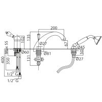 Смеситель на борт ванны Cezares Vintage VINTAGE-BVDM-02-Sw Бронза — фото 2, Смесители