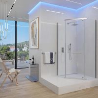 Товар: Душевой уголок Veconi Rovigo RV-36 100x100 RV36-100-01-C5 профиль Хром стекло прозрачное - фото 2 Душевой уголок Veconi Rovigo RV-36 100x100 RV36-100-01-C5 профиль Хром стекло прозрачное — фото 2, Душевые уголки