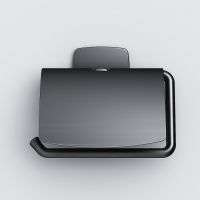 Держатель туалетной бумаги AM.PM Gem A90341422 с крышкой Черный — фото 4, Держатели туалетной бумаги