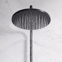 Комплект душевого уголка с душевой системой и аксессуарами AM.PM Gem S 100x80 WK93EQ профиль Черный матовый стекло прозрачное — фото 19, Прямоугольные душевые уголки