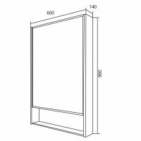 Зеркальный шкаф 1MarKa Mira 60 У84861 Дуб сонома — фото 3, Зеркальные шкафы в ванную