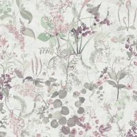 Обои AS Creation Original View 38825-1 Винил на флизелине (0,53*10,05) Розовый/Зеленый, Листья/Цветы — фото 1, Обои для стен