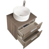 Тумба под раковину Roca Victoria 60 A857468402 подвесная Городской дуб — фото 6, Мебель для ванной