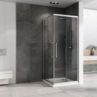 Товар: Душевой уголок Abber Schwarzer Diamant 80x80 AG02080H профиль Хром стекло прозрачное - фото 1 Душевой уголок Abber Schwarzer Diamant 80x80 AG02080H профиль Хром стекло прозрачное — фото 1, Квадратные душевые уголки