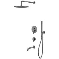 Душевая система Whitecross Y gunmetal YSET07GM Оружейная сталь — фото 1, Душевое оборудование. Душевая программа