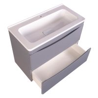 Тумба под раковину Style Line Бергамо 70 СС-00002319 подвесная Серая антискрейч — фото 2, Тумбы под раковину