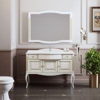 Товар: Тумба под раковину Opadiris Лаура 120 Z0000009324 Белая матовая с золотой патиной ручки Swarovski Золото - фото 2 Тумба под раковину Opadiris Лаура 120 Z0000009324 Белая матовая с золотой патиной ручки Swarovski Золото — фото 2, Мебель для ванной