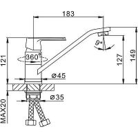 Смеситель для кухни Frap H31 F4931 Белый Хром — фото 15, Смесители для кухни