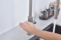 Смеситель для кухни Paulmark Senso Se215180-BS Брашированная сталь — фото 9, Смесители для кухни