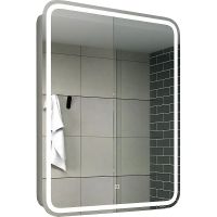 Зеркальный шкаф Relisan Angelica 600х800 Гл000024694 с подсветкой Белый — фото 1, Зеркальные шкафы в ванную