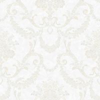 Обои Roberto Borzagi King 90113-1 Винил на флизелине (1,06*10) Белый, Дамаск — фото 1, Обои для стен