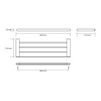 Товар: Полка для полотенец Bemeta Organic Black 167105080 Черная матовая - фото 2 Полка для полотенец Bemeta Organic Black 167105080 Черная матовая — фото 2, Полки для полотенец