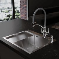 Кухонная мойка Ростовская Мануфактура Сантехники 58 MRK-5851R Нержавеющая сталь — фото 2, Кухонные мойки