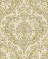 Обои Yasham Echo S-21554-5 Винил на флизелине (1,06*10,05) Серый/Бежевый/Золото, Дамаск — фото 2, Обои для стен