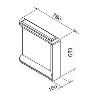 Зеркало Ravak Rosa M 780 L X000000947 с подсветкой Капучино Белое — фото 4, Зеркала в ванную комнату