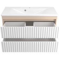 Товар: Тумба с раковиной Brevita Balaton 100 УТ000023726 подвесная Белая матовая Бежевая матовая - фото 4 Тумба с раковиной Brevita Balaton 100 УТ000023726 подвесная Белая матовая Бежевая матовая — фото 4, Мебель для ванной