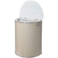 Товар: Корзина для белья Geralis RWH-O Ромб Белая, кант Хром, полукруглая - фото 2 Корзина для белья Geralis RWH-O Ромб Белая, кант Хром, полукруглая — фото 2, Корзины для белья