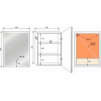 Зеркальный шкаф Style Line Квартет 60 с подсветкой Белый арт-СС-00002374 — фото 2, Зеркальные шкафы в ванную