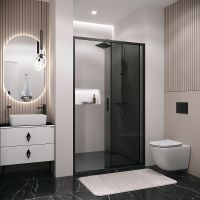 Душевая дверь Grossman Style 130 100.K33.05.130.21.10 профиль Черный матовый стекло тонированное — фото 5, Душевые двери в нишу