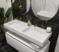 Раковина Boheme Armadi Art Flat 120 888-120 двойная Белая матовая — фото 3, Раковины