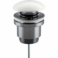 Донный клапан Frap F62-8 click-clack Хром Белый — фото 1, Донные клапаны