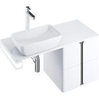 Столешница под раковину Ravak Balance 120 X000001372 Белый блестящий лак — фото 1, Столешницы под раковину