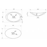 Раковина-чаша Abber Kristall 60 AT2808Opal Коричневая — фото 5, Раковины накладные