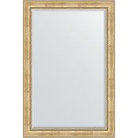 Зеркало Evoform Exclusive 182х122 BY 3636 с фацетом в багетной раме - Состаренное серебро с орнаментом 120 мм — фото 1, Мебель для ванной